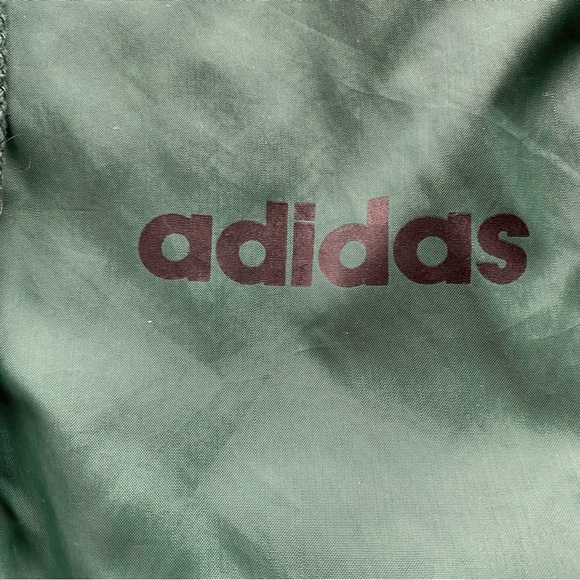 VTG 90s Adidas Green Hooded Oversized Windbreaker Track Jacket - Picture 6 of 13